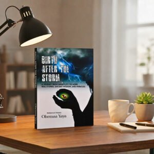 Birth After the Storm book on desk